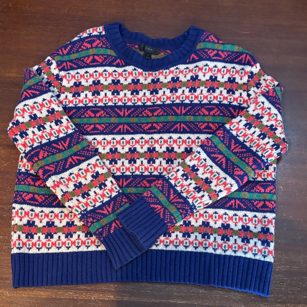 J. Crew Multicolor Patterned Women's Sweater